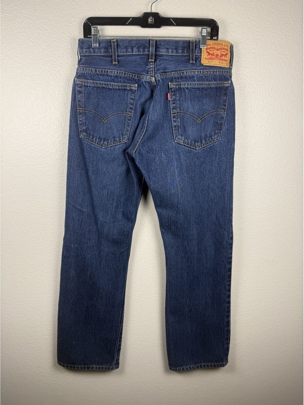 Levi’s 517 Mens Jeans 33x32 Blue Denim Bootcut Cowboy Western Dark Wash - Picture 3 of 9